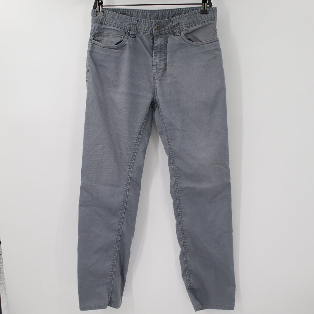 Prana Jeans Mens Size 30 L28 Slim Fit Straight Leg mid Rise Stretch gray pockets